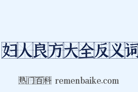 妇人良方大全反义词是什么意思的图片